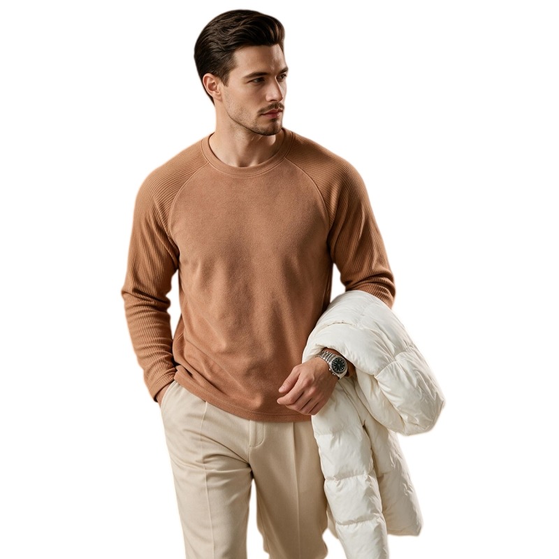 Men Fleece Lined Wool Crew Nec - Undershirt Crew Neck review and price