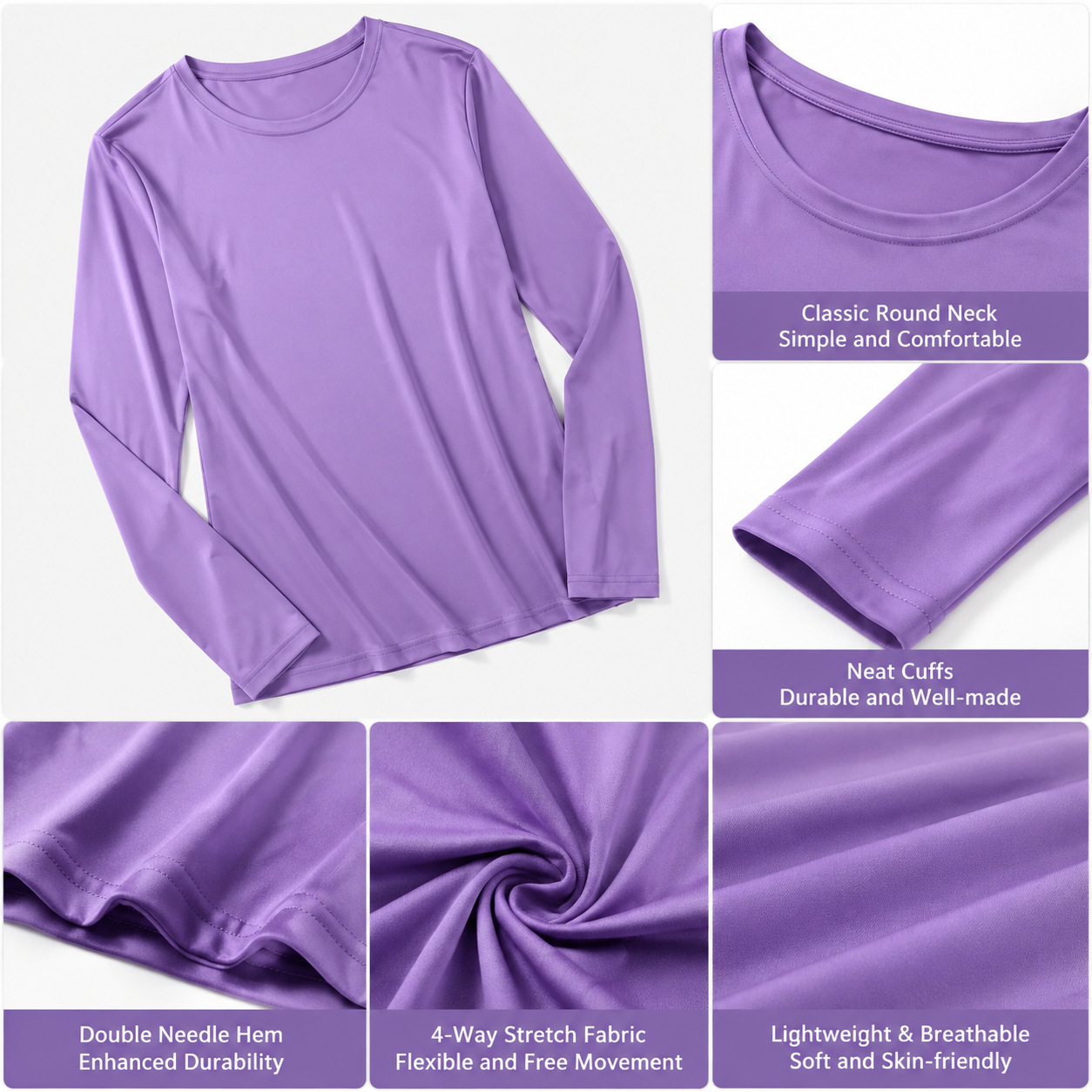 Crew Neck Long Sleeve Scrub Un - Undershirt Crew Neck review and price