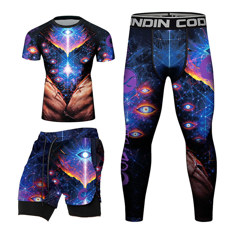 Mens Space Eye 3D Printed Quic - Compression Long Pant review and price