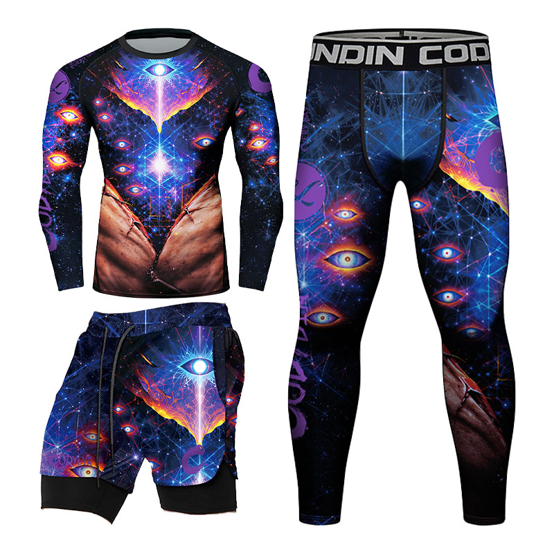 Mens Space Eye 3D Printed Quic - Compression Long Pant review and price