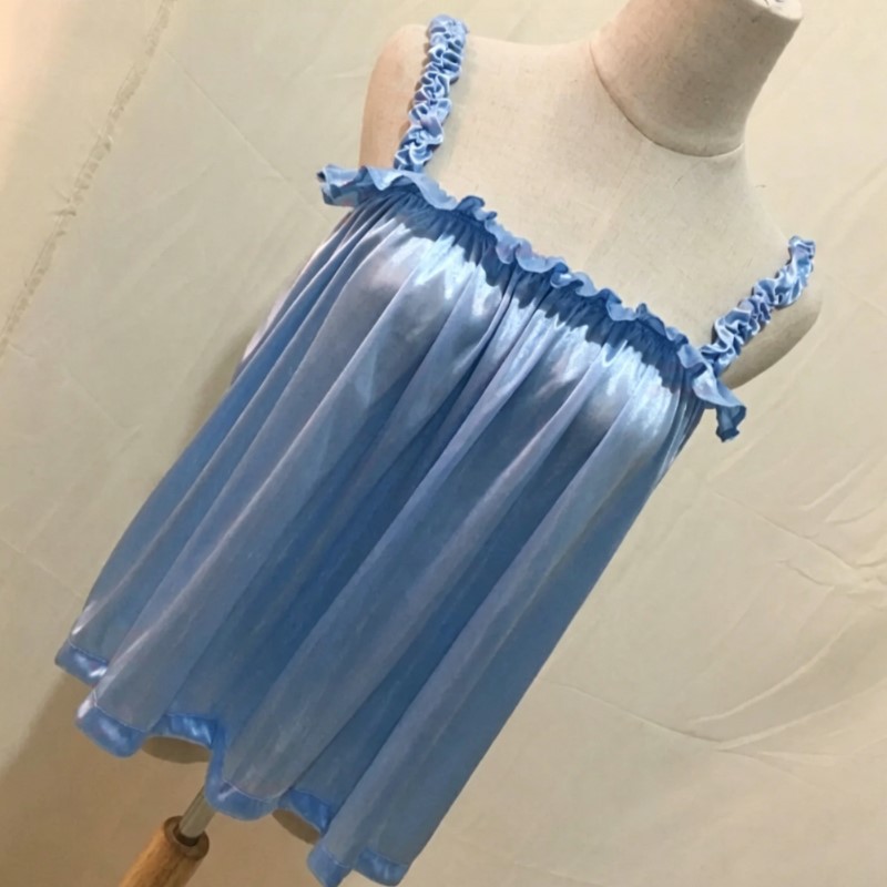 Summer Soft Silky Glossy Ruffl - Suspender Tank Top review and price