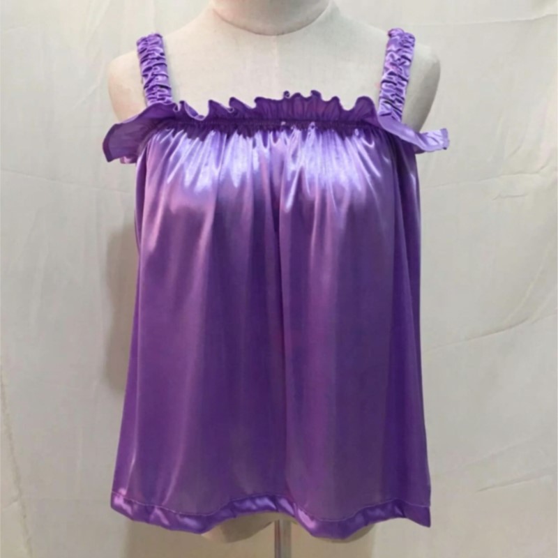 Summer Soft Silky Glossy Ruffl - Suspender Tank Top review and price