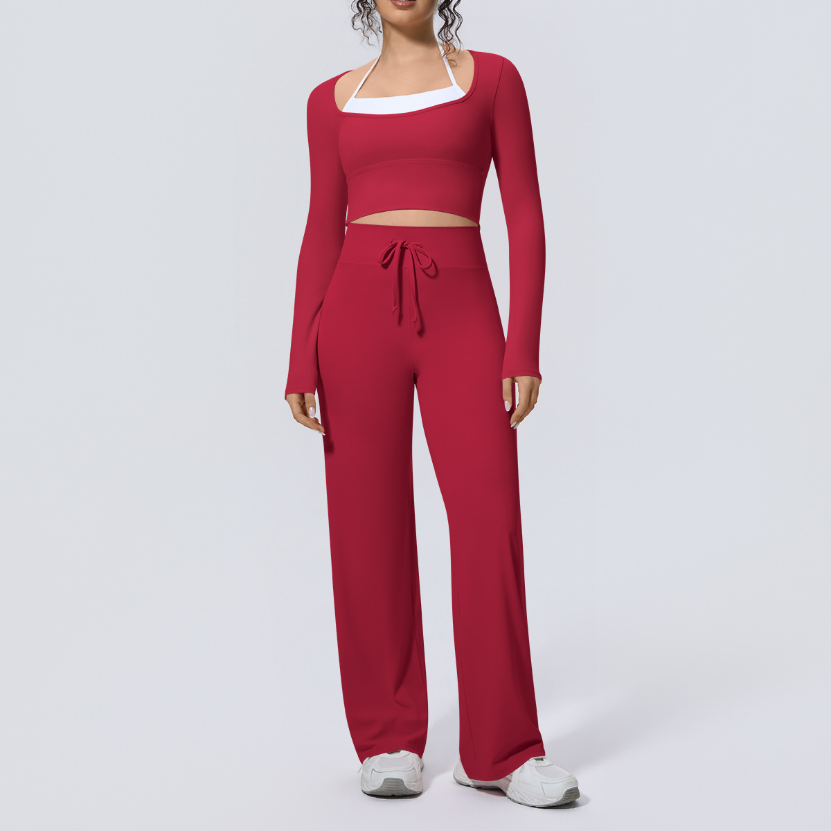Women Yoga Suit 2PCS Square Ne - Compression Long Pant review and price
