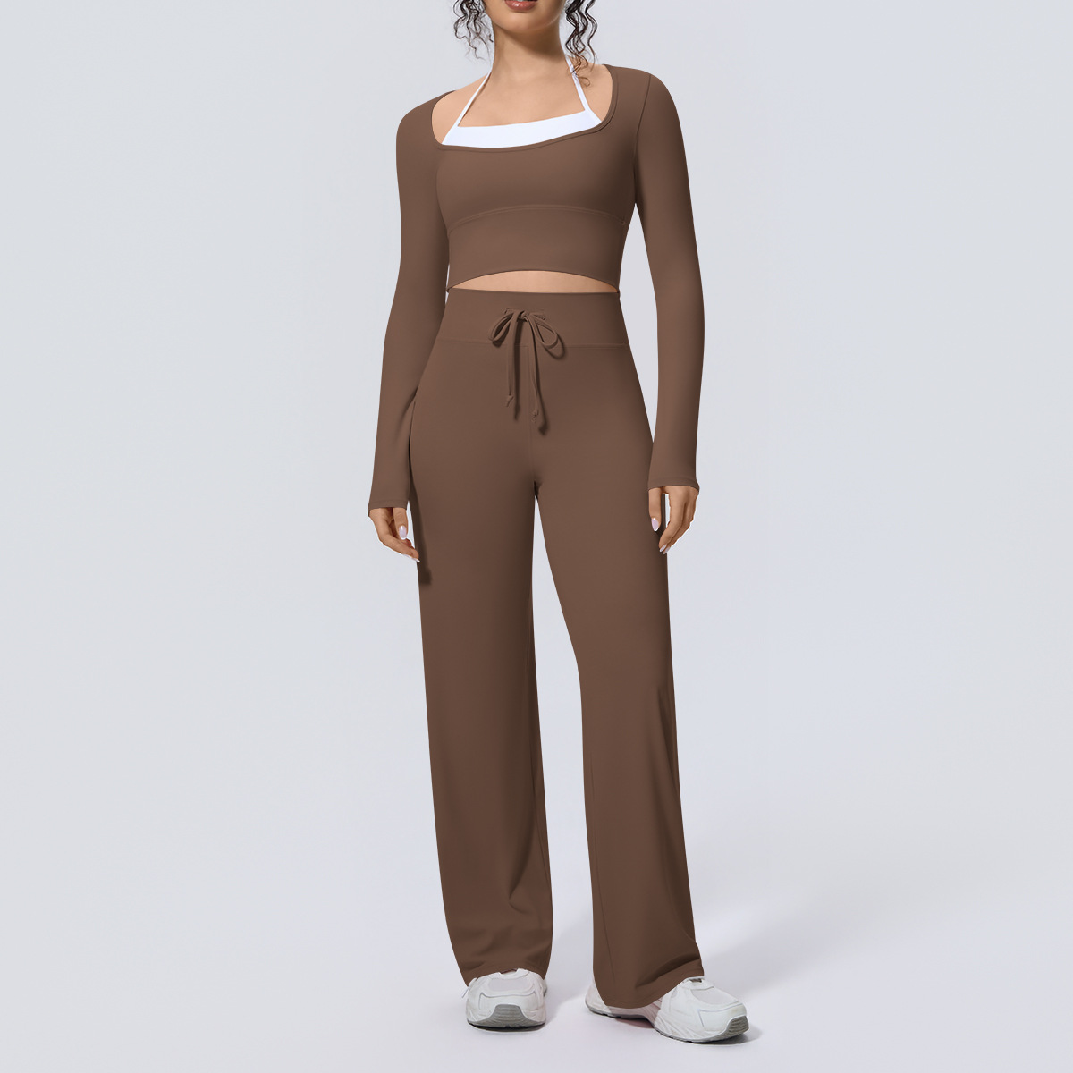 Women Yoga Suit 2PCS Square Ne - Compression Long Pant review and price